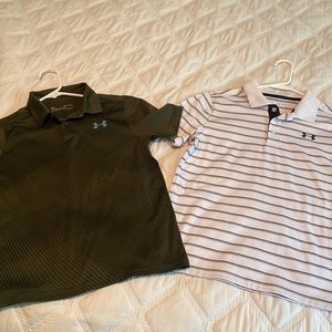 Lot of (2) Boys UnderArmour golf Polo shirts in excellent condition.